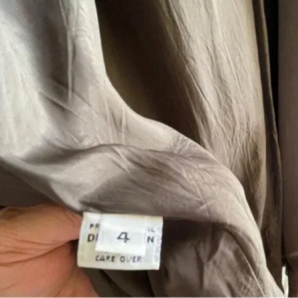 Vintage Linda Richards Full-Length Dark Taupe Trench Coat Sz M/L - Picture 7 of 13